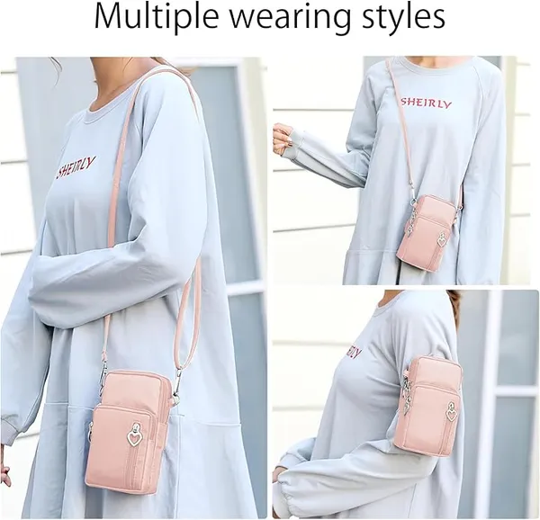 Pink_Oxford_Cloth_Mobile_Phone_Bag_Oxford_Cloth_Purses