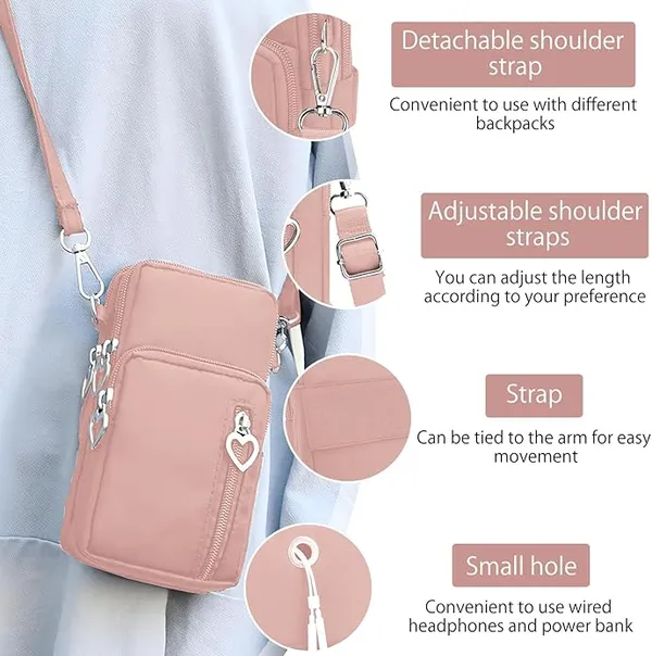 Pink_Oxford_Cloth_Mobile_Phone_Bag_Oxford_Cloth_Purses