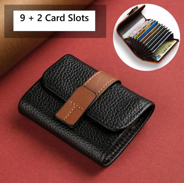 Black_Pu_Leather_9&2_Card_Slots_Accordion_Wallet