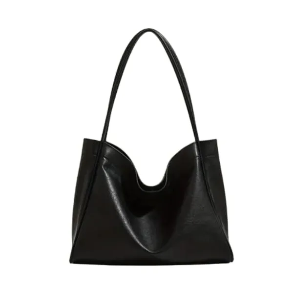 Black_Large_Retro_Design_Shoulder_Tote_Bag