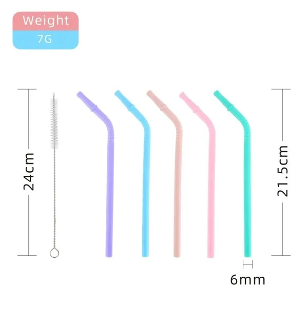 5_Pcs_Reusable_Silicon_Straws