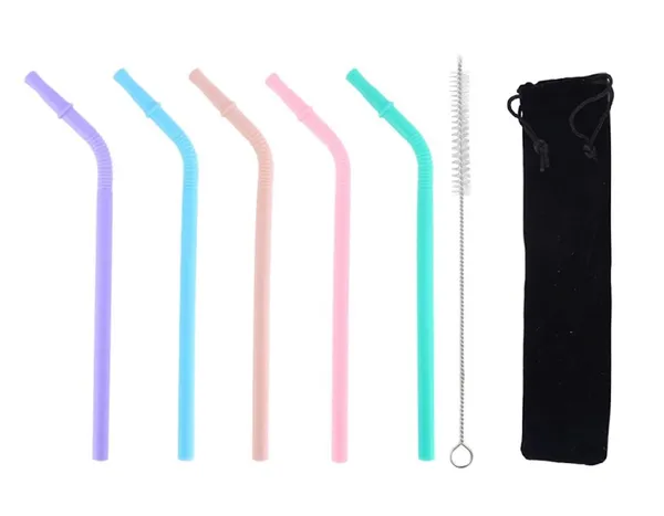 5_Pcs_Reusable_Silicon_Straws