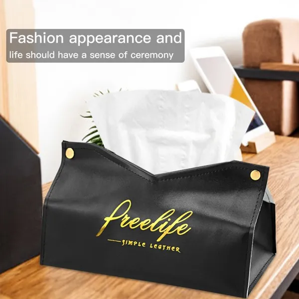 Black_Faux_Leather_For_Tissue_Box_Holder