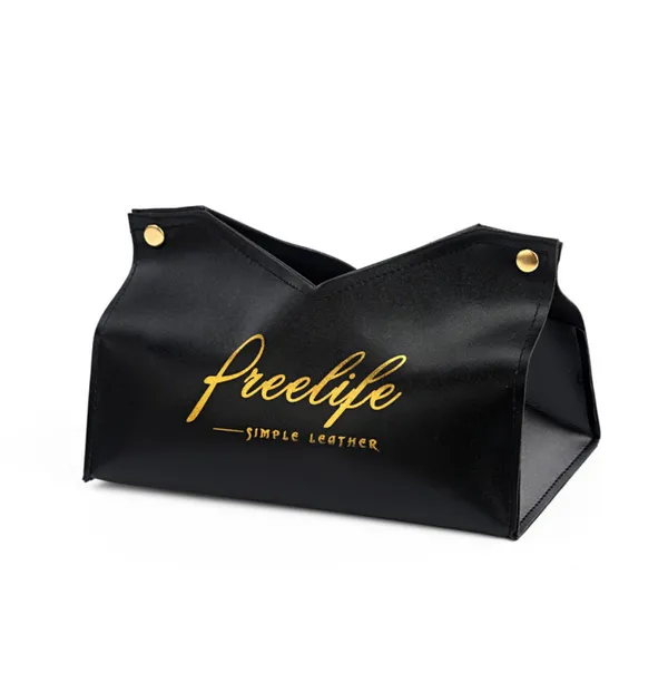 Black_Faux_Leather_For_Tissue_Box_Holder