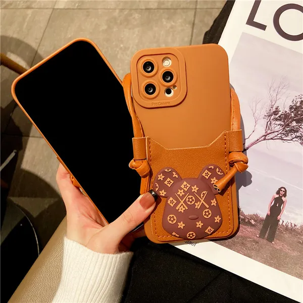 Bear_Shoulder_Strap_Case_Thermoplastic_Polyurethane_For_Iphone_14