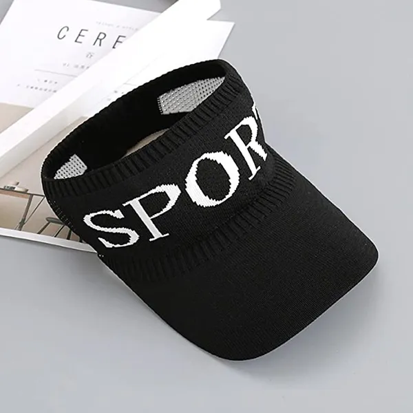 2_Pack_Black_Polyester_Sport_Sun_Visor_Hat_For_Women