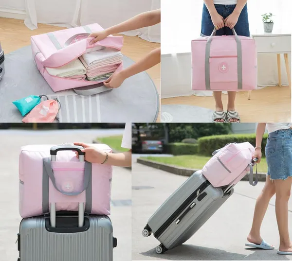 Pink_Foldable_Travel_Duffel_Bag