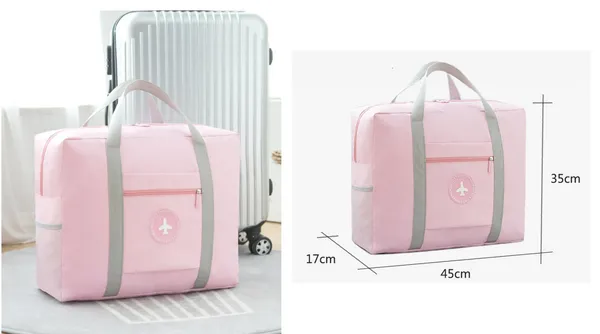 Pink_Foldable_Travel_Duffel_Bag