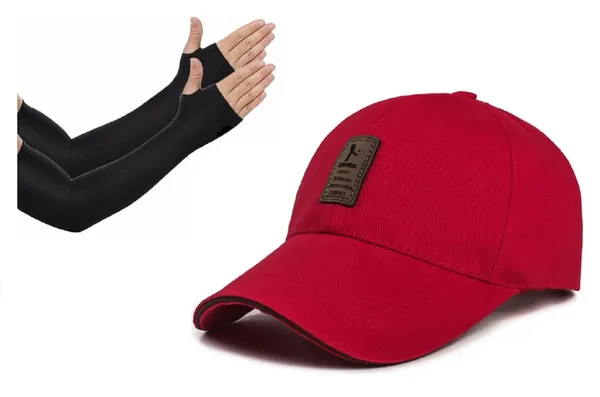 Red_Cotton_Baseball_Cap_100%_Cotton,_Brass_Buckle_Hat_For_Unisex