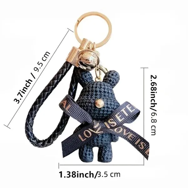 Rabbit_Black_Stainless_Steel_Keychain