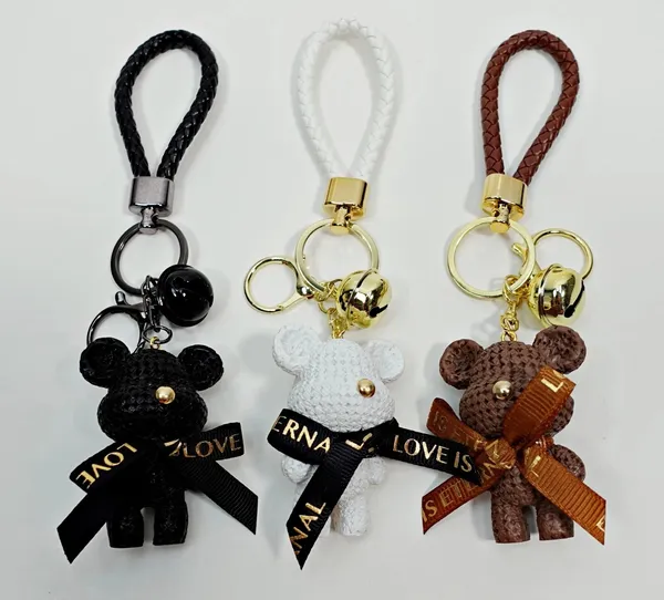 Rabbit_Black_Stainless_Steel_Keychain