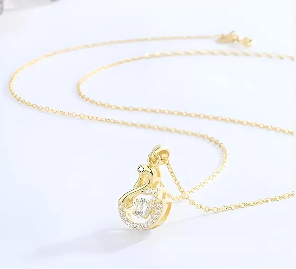 Platinum_Swan_Gold_Pendant_Platinum_Jewellery_Set_For_Women