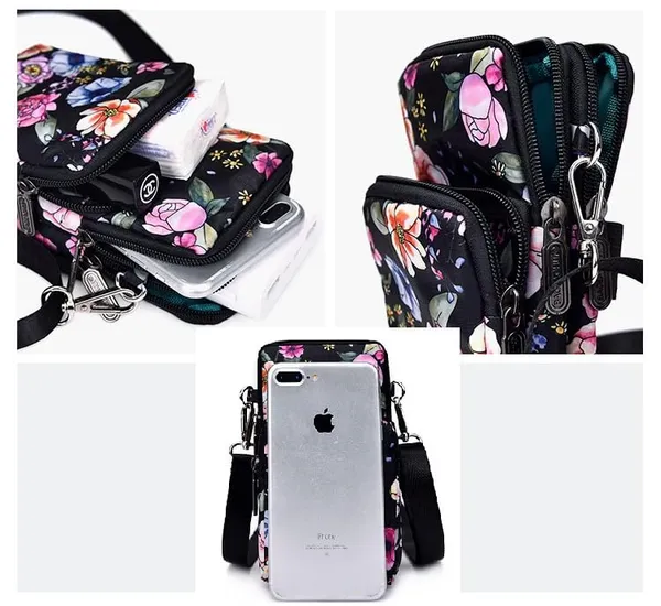Black_Background_Nylon_&_Polyester_Purses_For_Women