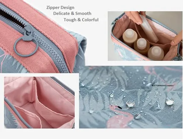 Flamingo_Polyester_Fabric_Toiletry_Bag