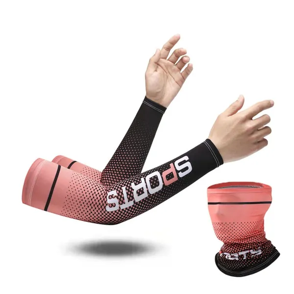 Orange_Face_Mask_And_Sleeve_Set_Spandex_For_Unisex