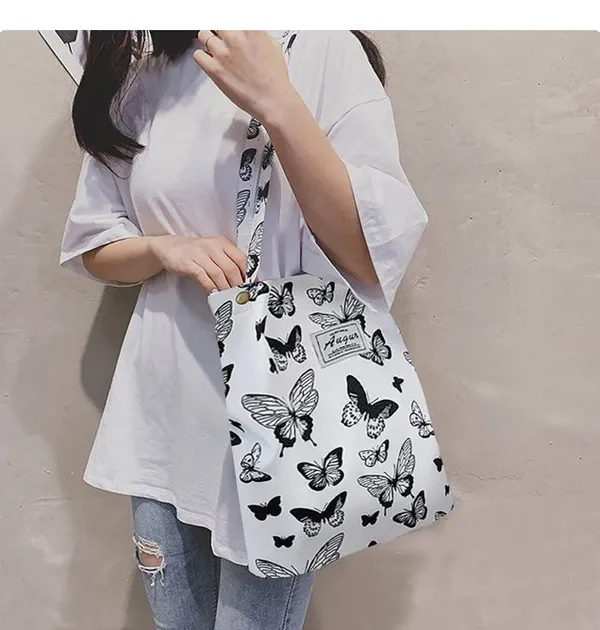 Butterfly_Retro_Canvas_Tote_Bag