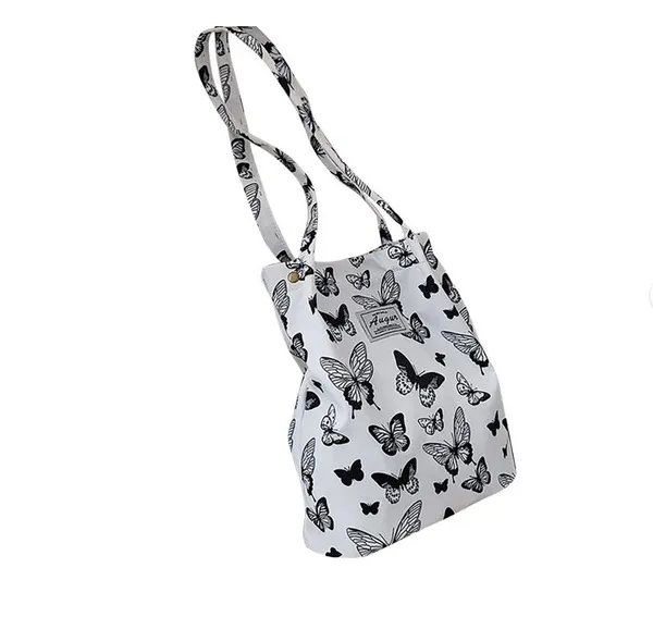 Butterfly_Retro_Canvas_Tote_Bag