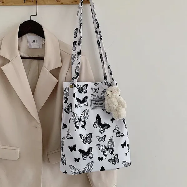 Butterfly_Retro_Canvas_Tote_Bag