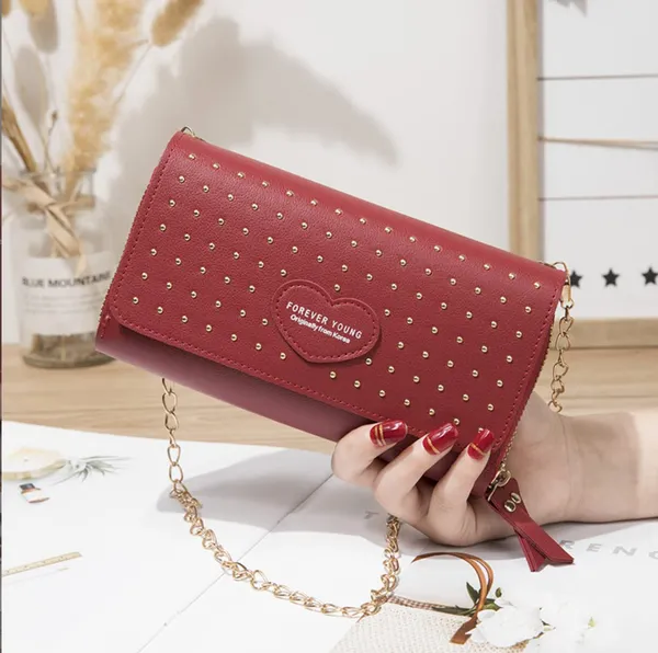 Maroon_Double_Zipper_Clutch_Wallet_Pu_Leather_Purses_For_Women