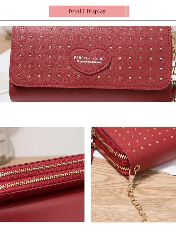 Maroon_Double_Zipper_Clutch_Wallet_Pu_Leather_Purses_For_Women