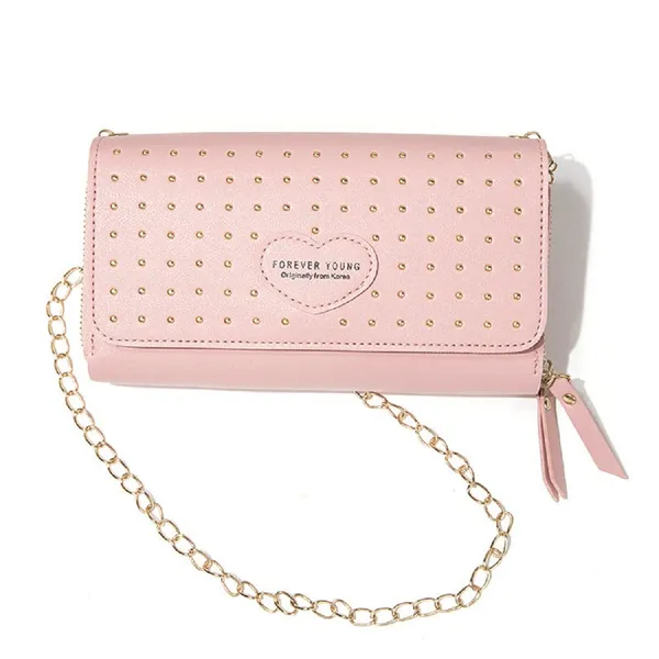 Pink_Double_Zipper_Pu_Leather_Purses_For_Women
