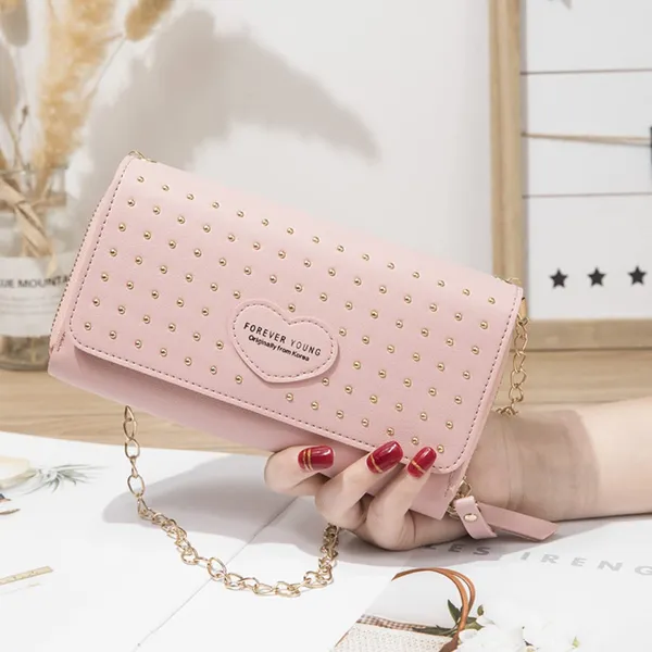 Pink_Double_Zipper_Pu_Leather_Purses_For_Women