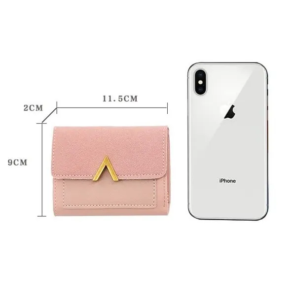 Pink_Tri-Fold_Retro_Faux_Leather_Purses_For_Women