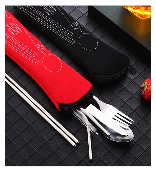 Red_6_Piece_Stainless_Steel_Traveling_Cutlery_Set