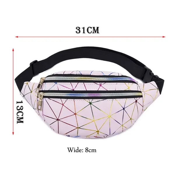 Pink_Laser_Soft_PU_Leather_Waist_Bag_For_Women