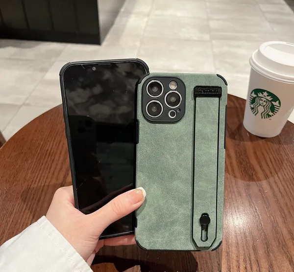 Green_Case_With_Strap_Thermoplastic_Polyurethane_For_Iphone_14