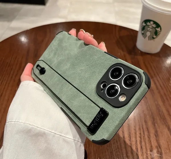 Green_Case_With_Strap_Thermoplastic_Polyurethane_For_Iphone_14