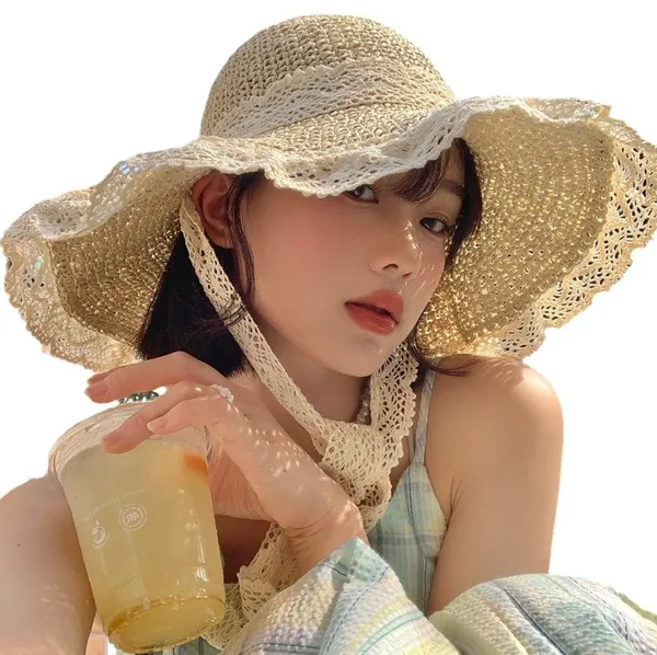 Beige_Paper_Straw_&_Lace_Made_Straw_Sun_Hat_For_Women