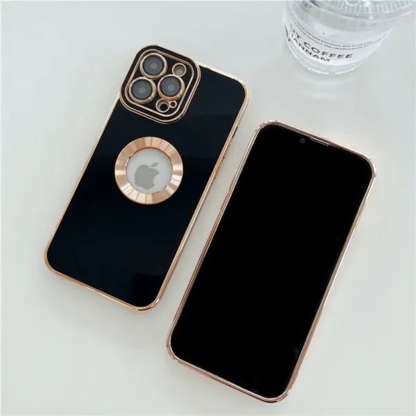 Black_Luxury_Plating_Iphone_Case_Thermoplastic_Polyurethane_Iphone_13_Back_Case
