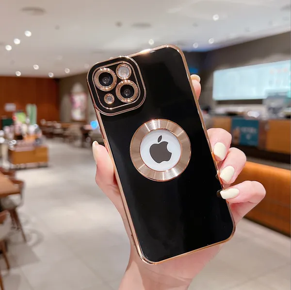 Black_Luxury_Plating_Iphone_Case_Thermoplastic_Polyurethane_Iphone_13_Back_Case