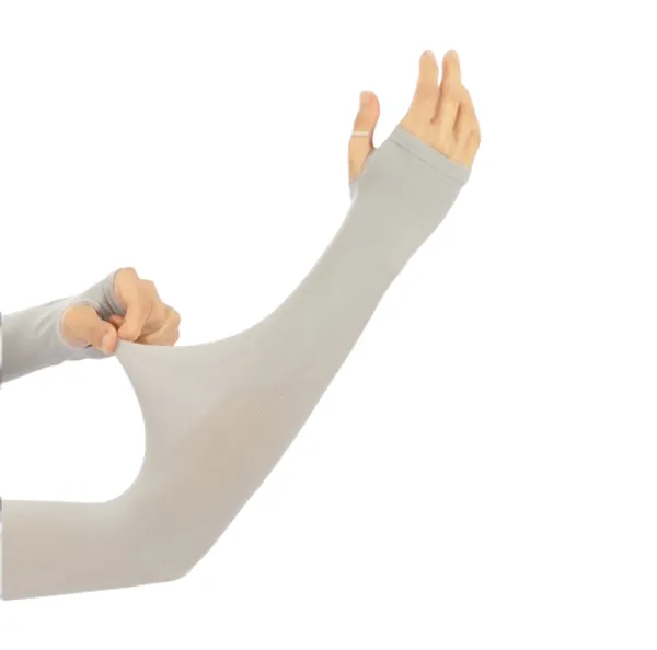 Grey_Arm_Sleeve_With_Thumb_Hole_For_Unisex_(2_Pack)