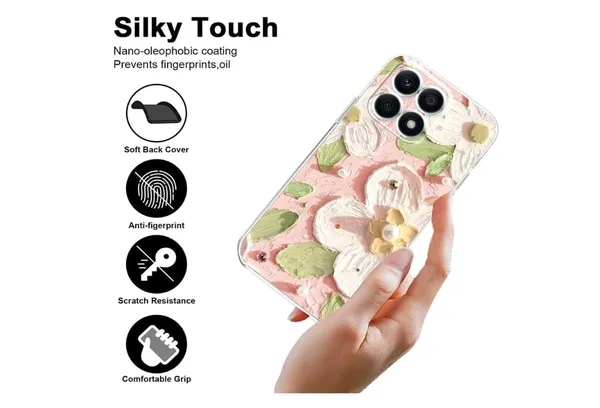 Pink_Retro_Oil_Paint_Flower_Design_Case_Thermoplastic_Polyurethane_For_Iphone_13