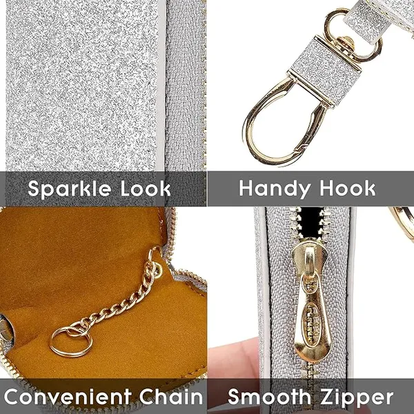Black_Gold_PU_Leather_Glitter_Car_Key_Holder_Case