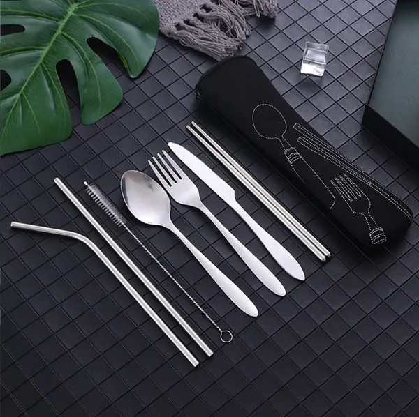Black_6_Piece_Stainless_Steel_Traveling_Cutlery_Set