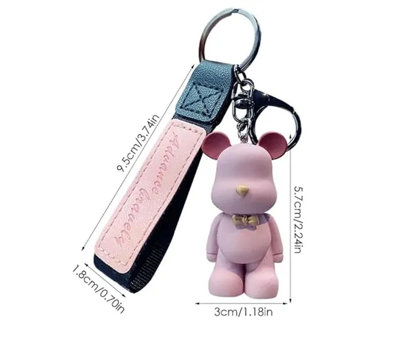 Pink_Bear_Stainless_Steel_Keychain