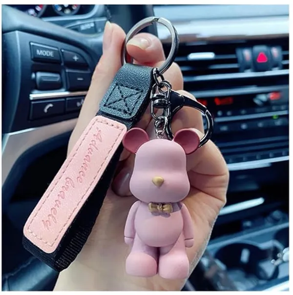 Pink_Bear_Stainless_Steel_Keychain