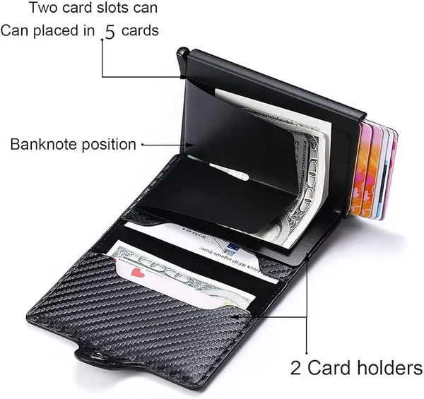 Black_Pu_Leather_And_Aluminum_Coating_RFID_Carbon_Fiber_Popup_Card_Holder