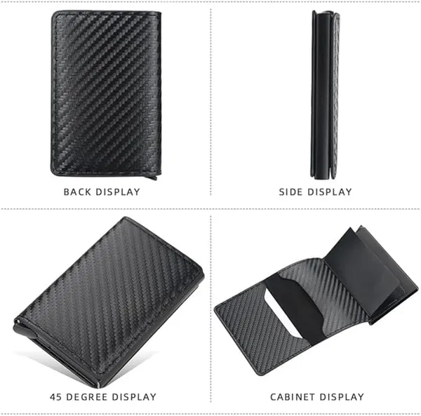 Black_Pu_Leather_And_Aluminum_Coating_RFID_Carbon_Fiber_Popup_Card_Holder