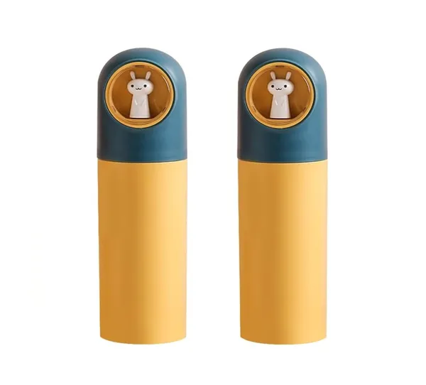 2_Pack_Portable_Travel_Toothbrush_Case_Holder_(Yellow_Green)