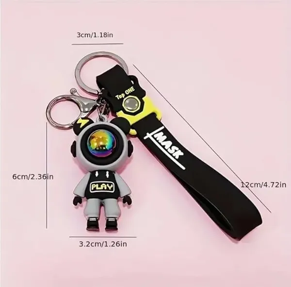 Grey_Astro_Pilot_Stainless_Steel_Keychain