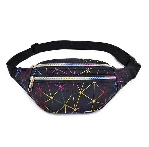 Black_Laser_Soft_PU_Leather_Waist_Bag_For_Unisex