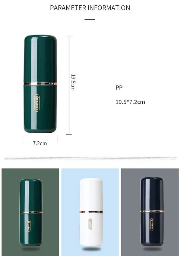 2_Pack_Multifunction_Portable_Toothbrush_Case_Holder_(Green)
