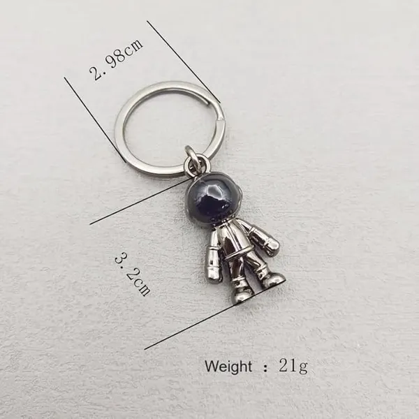 2_Pack_Silver_&_Black_Astronaut_Car_Keychain