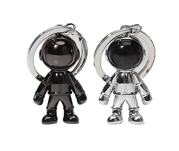 2_Pack_Silver_&_Black_Astronaut_Car_Keychain