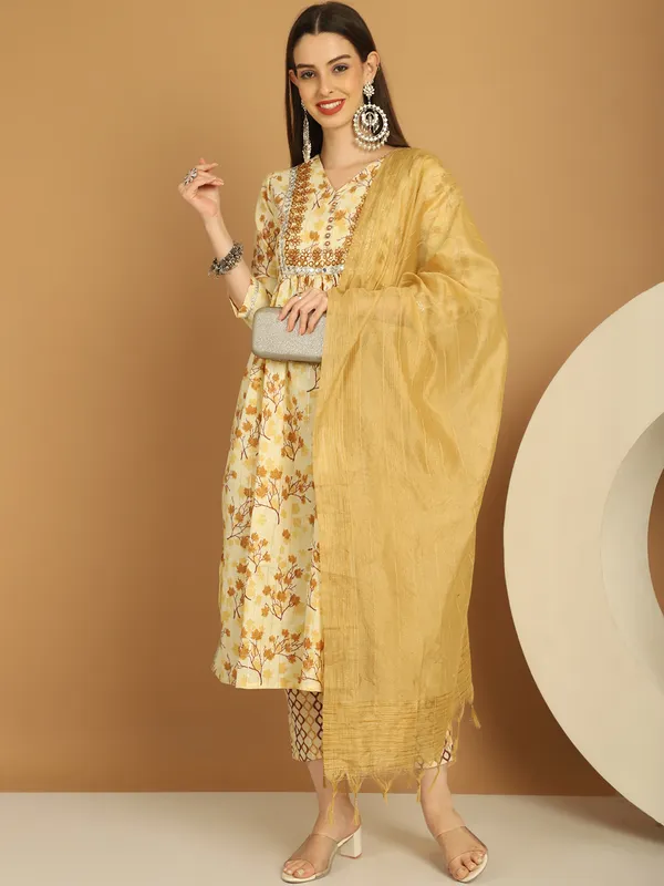 Brown_Cotton_Women's_Kurta_Set