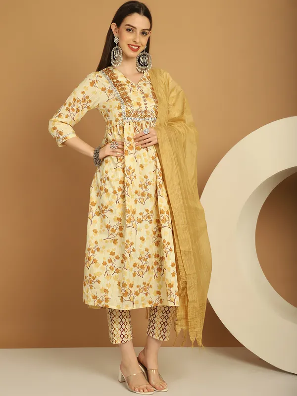 Brown_Cotton_Women's_Kurta_Set